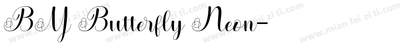 BY Butterfly Neon字体转换